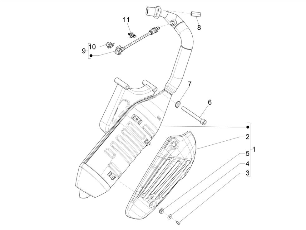 Uitlaat Vespa Primavera 50 4-takt IGET 3V Euro 5