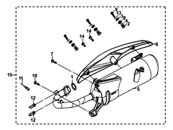 Uitlaat Sym Symphony ST 200I