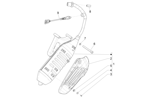 Uitlaat Vespa Primavera 50 4-takt IGET 3V Euro 4