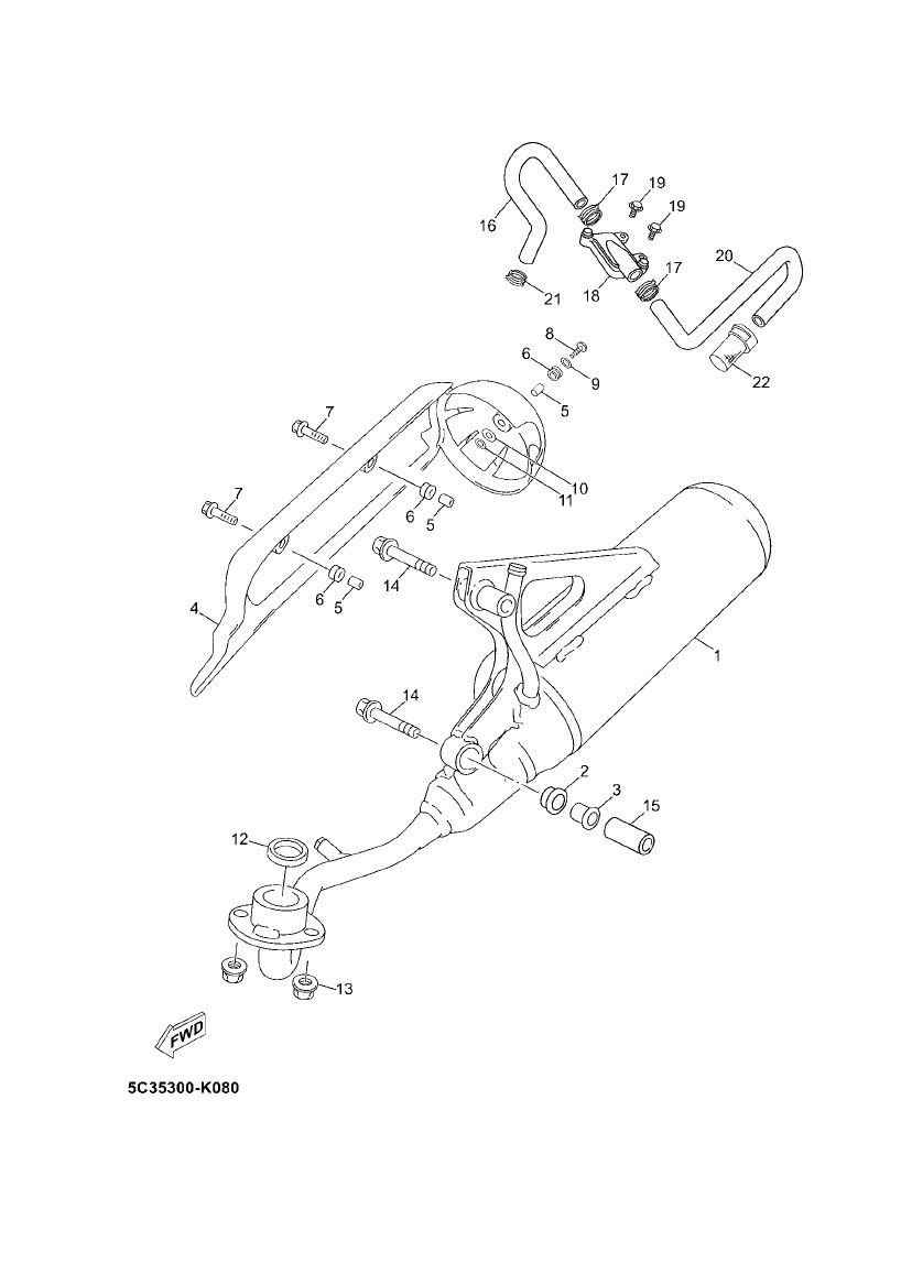 Uitlaat Yamaha Neo's 4-takt 2008→ partsproduct-Uitlaat-Znen-Aurora-4-takt