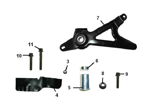 Uitlaatsteun Riva Sport VX50S 4-takt