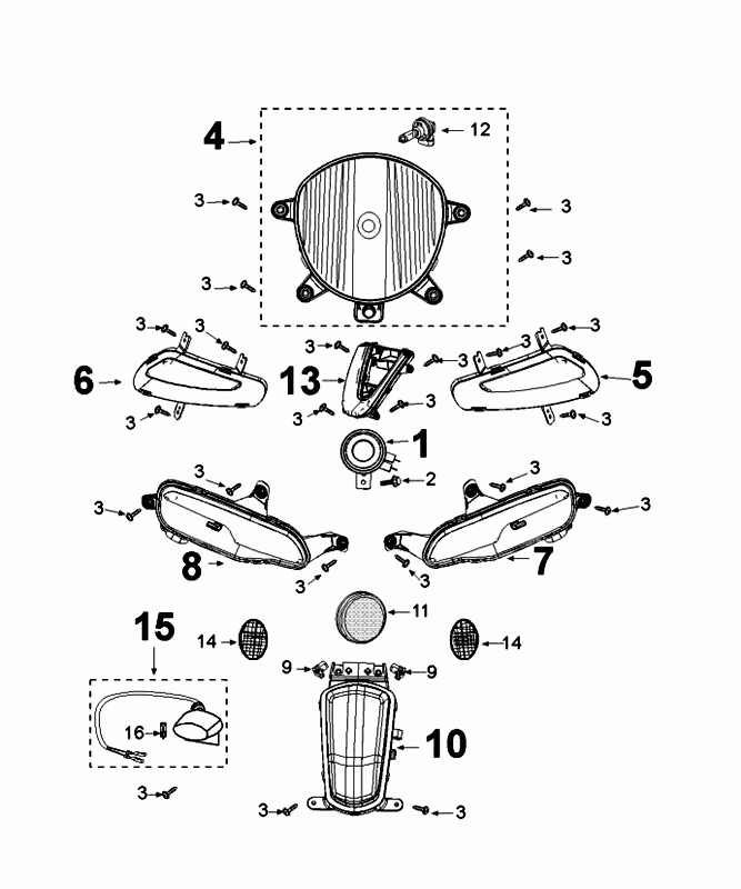 Koplamp - Achterlicht - Knipperlichten Peugeot Django Euro 4