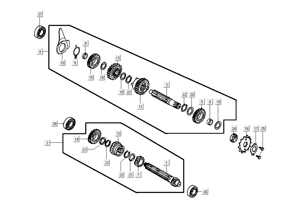 Versnellingsbak Kymco K-Pipe 4-takt Wit