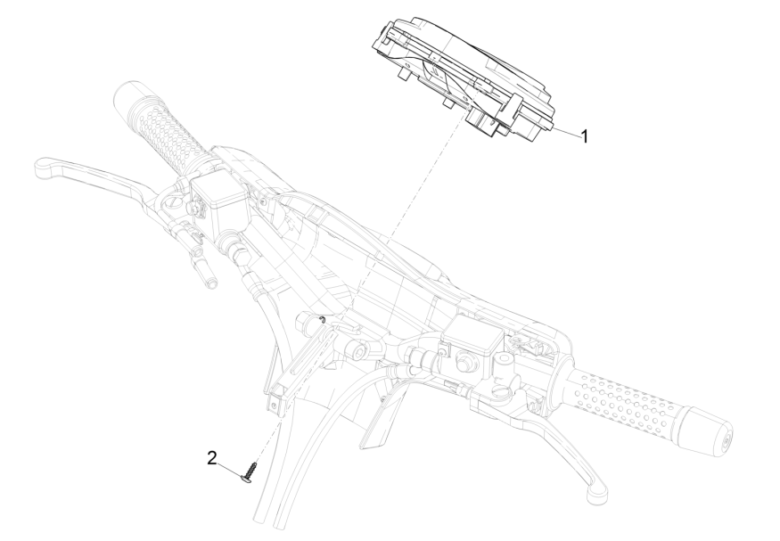 Kilometerteller - Cockpit Vespa GTS 125 IE ABS Euro 4 2019