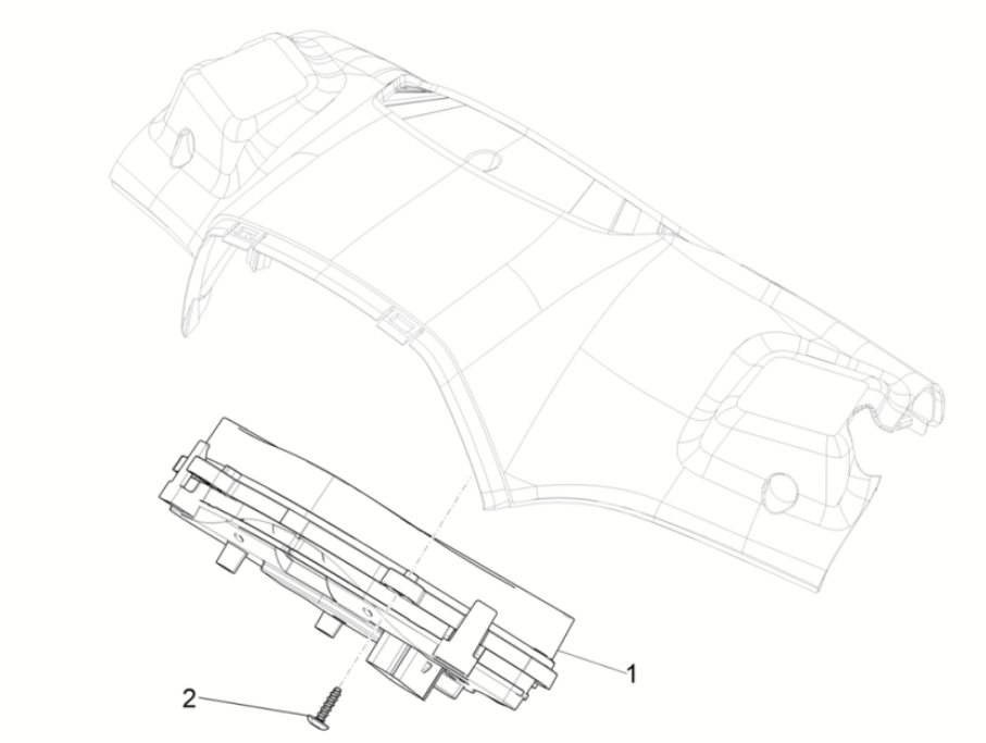 Kilometerteller - Cockpit Vespa Sprint 50 4-takt IGET 3V Euro 5