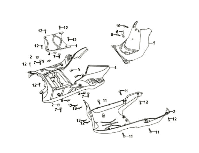 Voetplaat Framebekleding Sym Orbit (BU289) blue