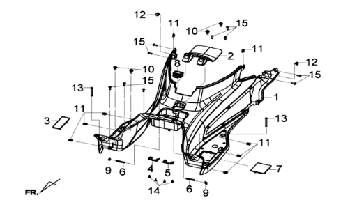 Voetplaat Sym Joymax 300I ABS E3 2014-2016
