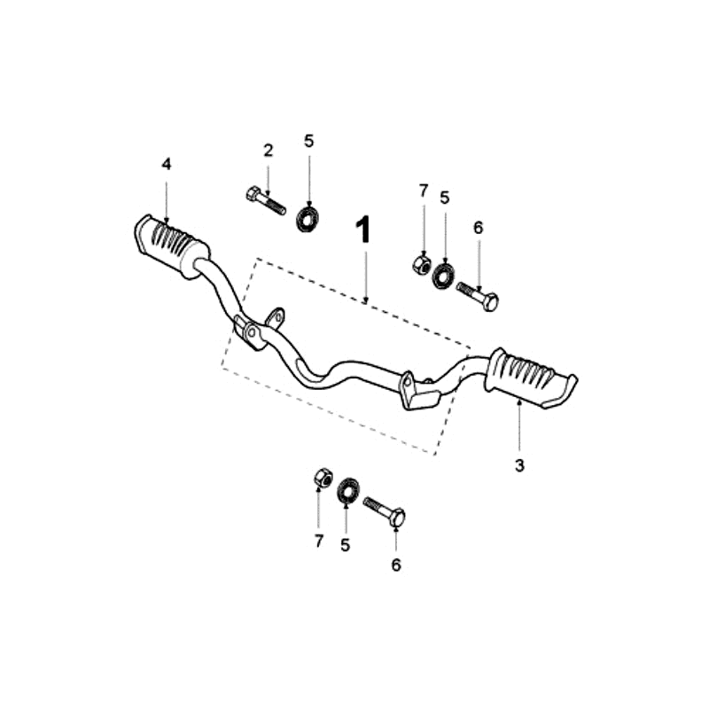 Voetsteunen Peugeot Fox rood