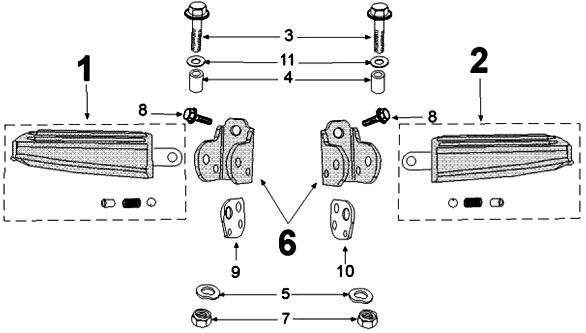 Voetsteunen Peugeot Kisbee Euro 4 2018→ Voetsteun-Peugeot-Kisbee-oranje