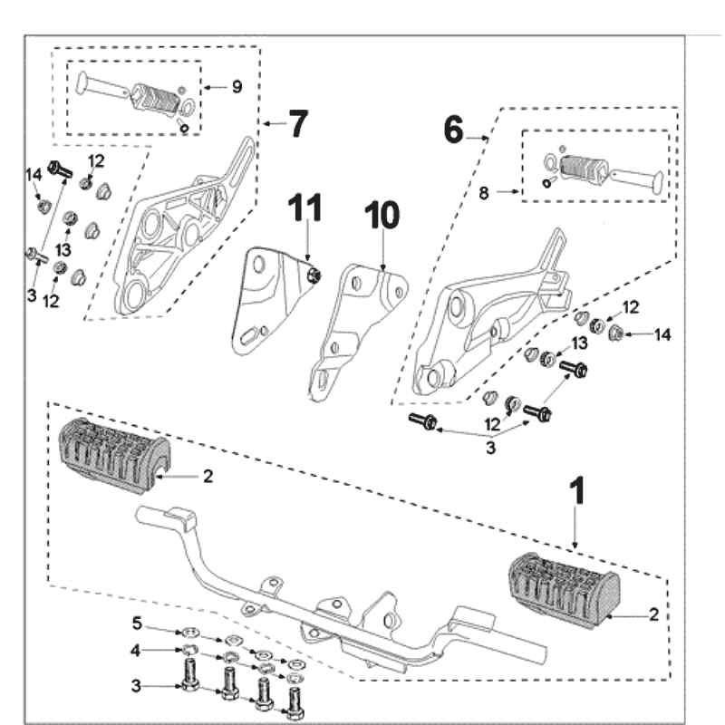 Voetsteunen Peugeot Tweet old wit