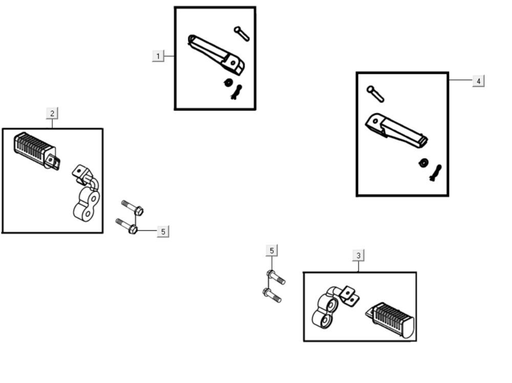 Voetsteunen Kymco K-Pipe 125