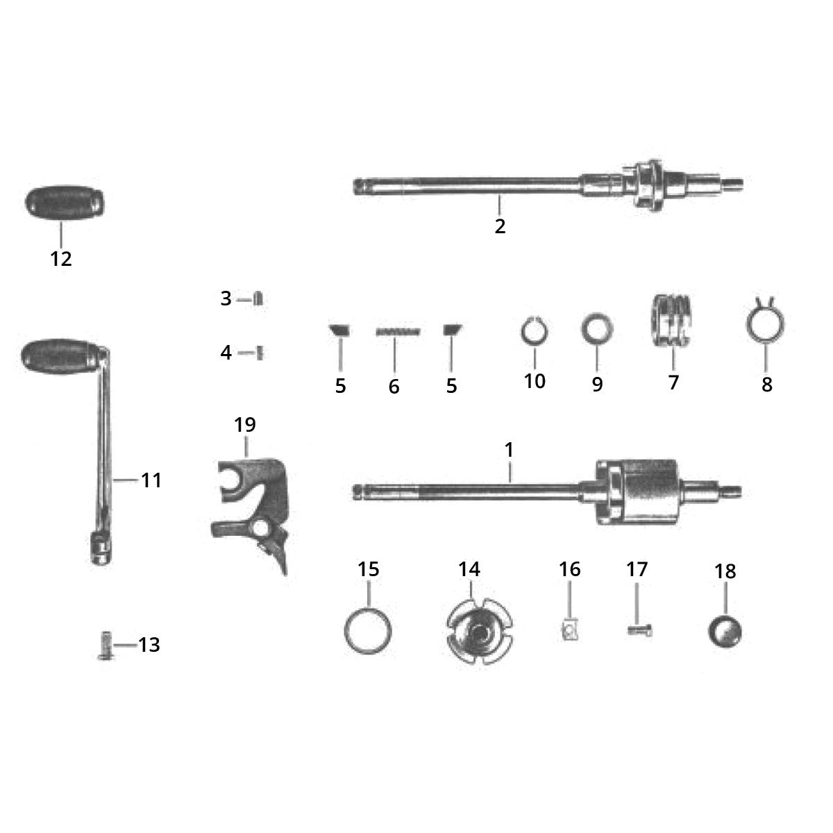 Voetversnelling - Schakelpedaal Zundapp GTS 50 517-40L5