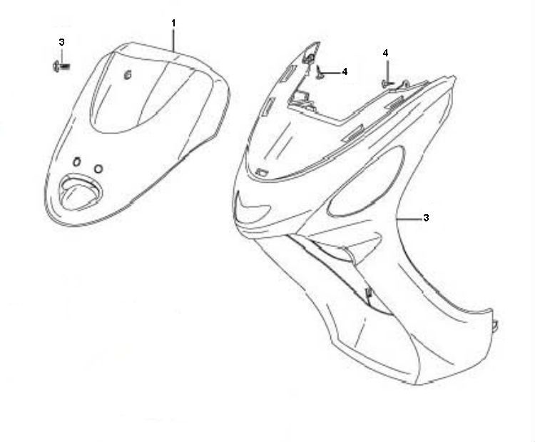 Voorkap Znen ZN50QT-11 4-takt