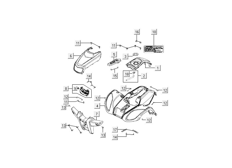 Voorkap Kymco MXU 50