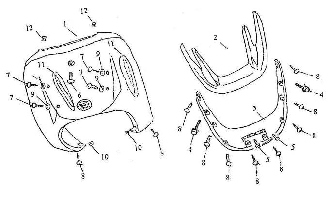 Voorkap Giantco Grand Venus 125