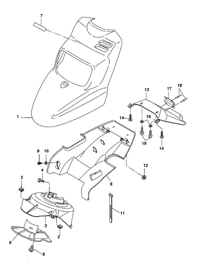 Voorkap Yamaha Bw's 2-takt