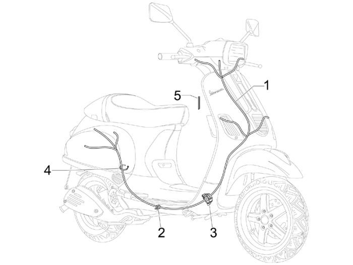 Kabelboom Vespa S 50 2-takt AC