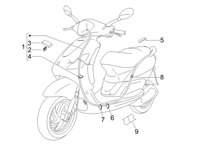 Kabelboom Piaggio Fly 50 2-takt AC