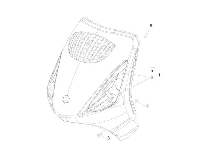 Voorkap Piaggio Zip 2000 2-takt AC