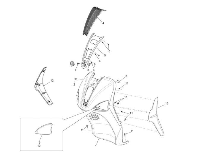 Voorkap Piaggio Liberty 50 2-takt AC