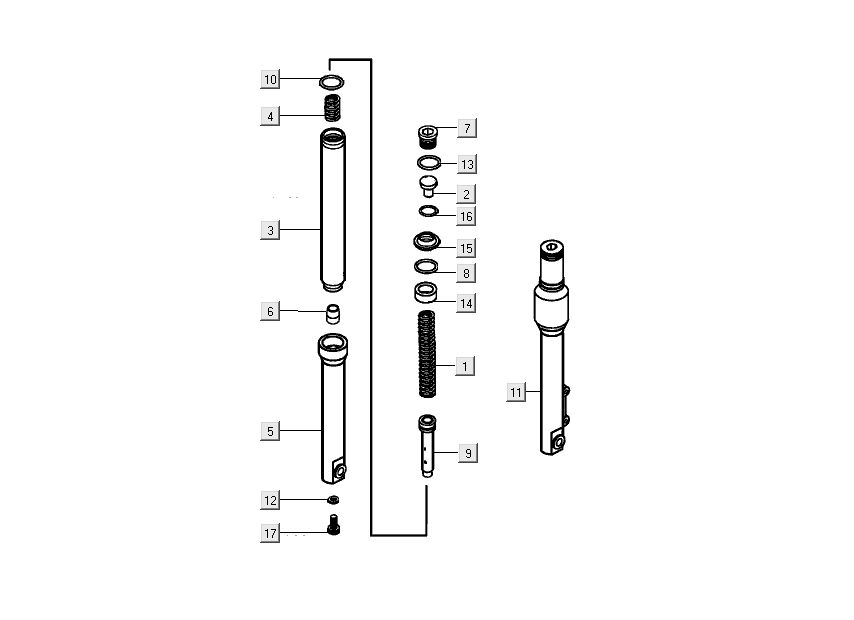 Voorvork onderdelen Kymco People S 50 4-takt Electric blauw