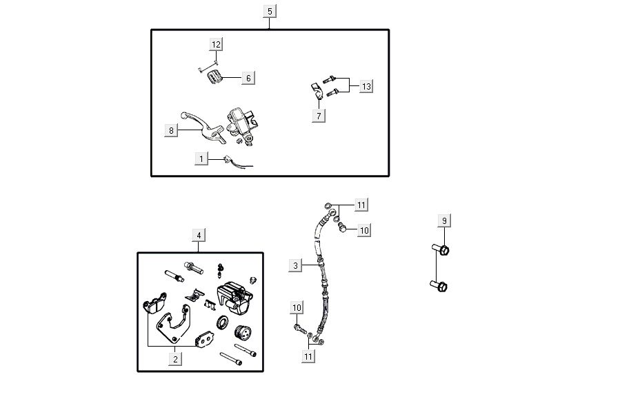 Remcilinder - Remhevel - Remleiding Kymco Agility 16'+ 4-takt glans zwart