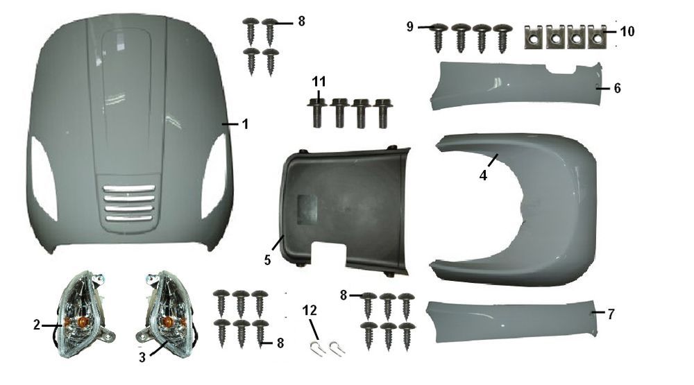 Voorkap Riva Sport VX50S 4-takt