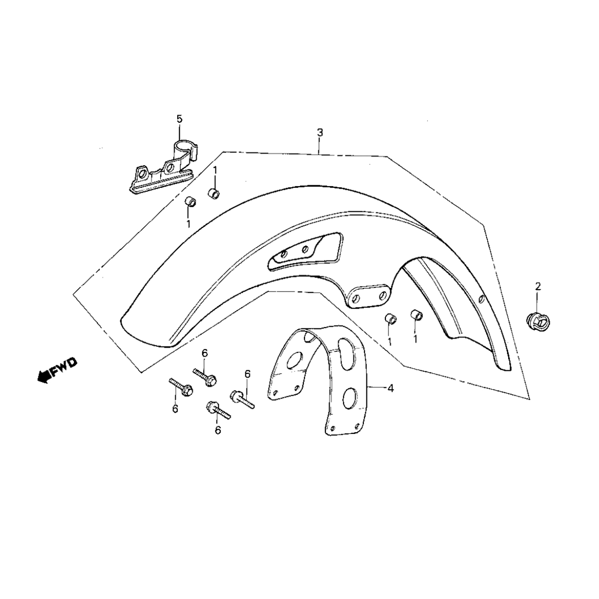 Voorspatbord Honda MB50/MB80