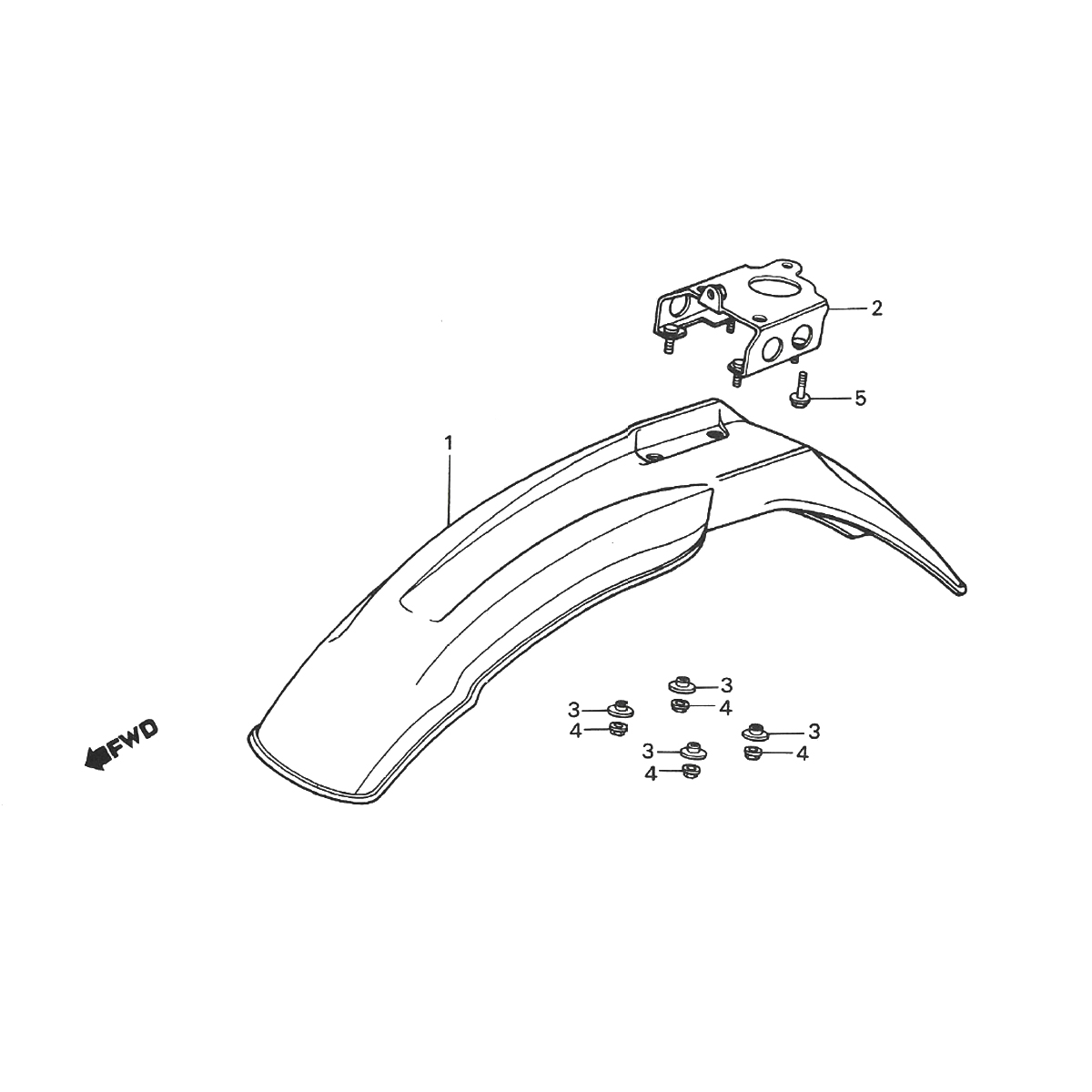 Voorspatbord Honda MTX 50/ MTX 80