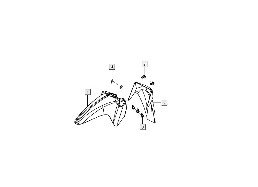 Voorspatbord Kymco Nexxon 50 4-takt donkergrijs