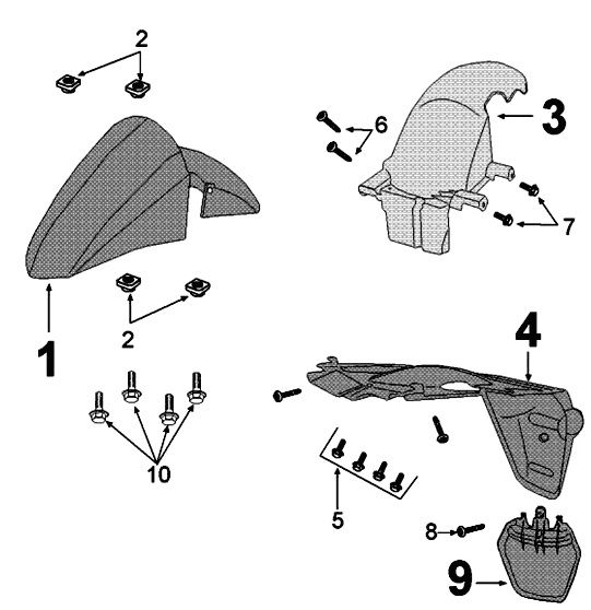 Voorspatbord Peugeot Kisbee Cherry red (Euro 4 2018 →)