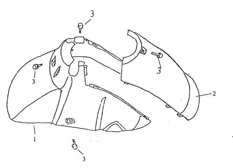 Voorspatbord Senzo Retro GT2 rood