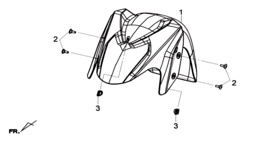Voorspatbord Sym Joymax 125I ABS