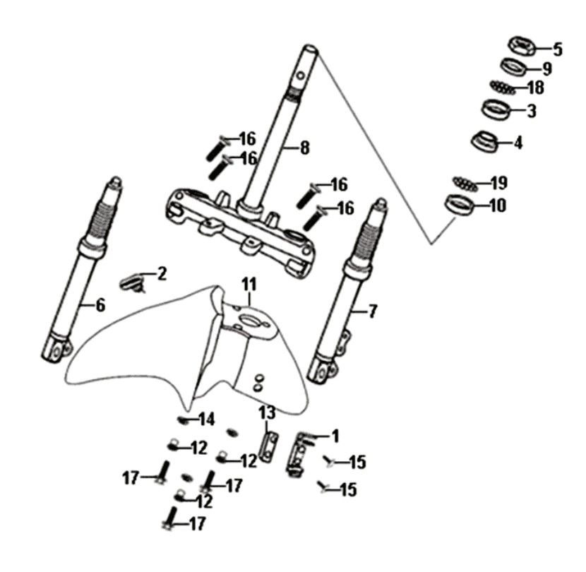 Voorspatbord Sym Symphony ST Euro 4 (BK-7C) light black