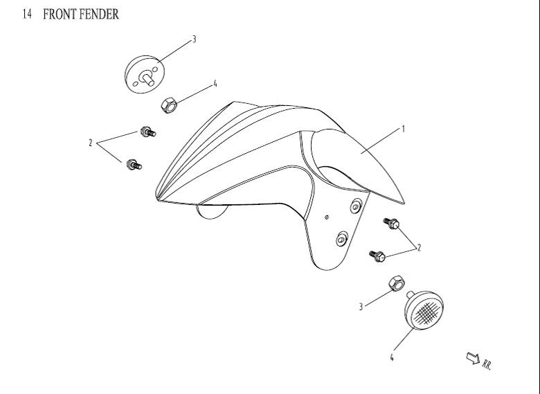 Voorpatbord China Venom wit