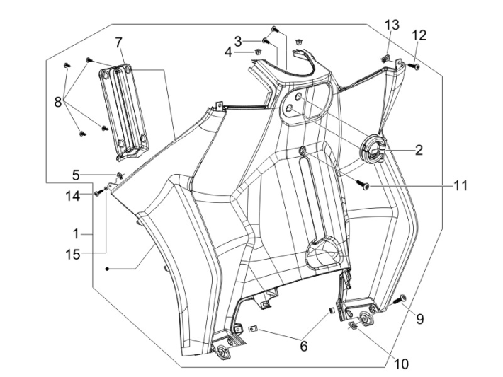 Beenschild Piaggio MP3 300 LT Sport 2009-2014