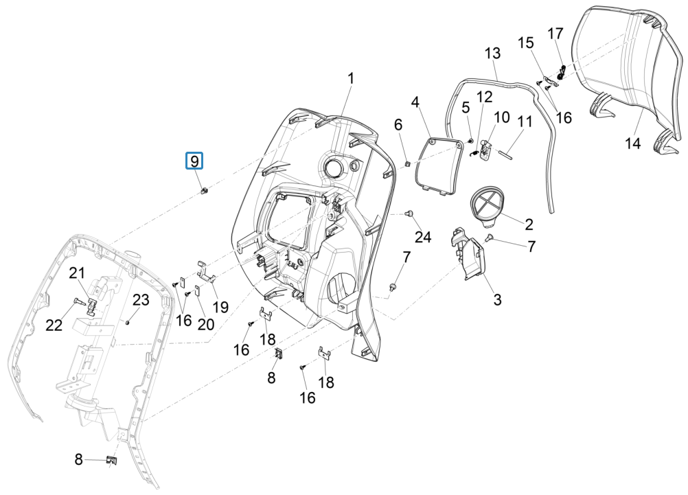 Beenschild Vespa Elettrica 45km/u Euro 5 2021