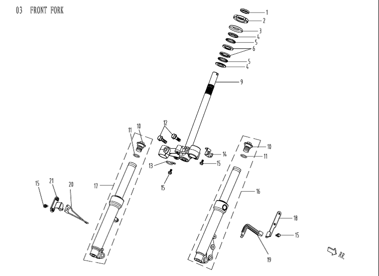 Voorvork - Balhoofdstel China Venom groen