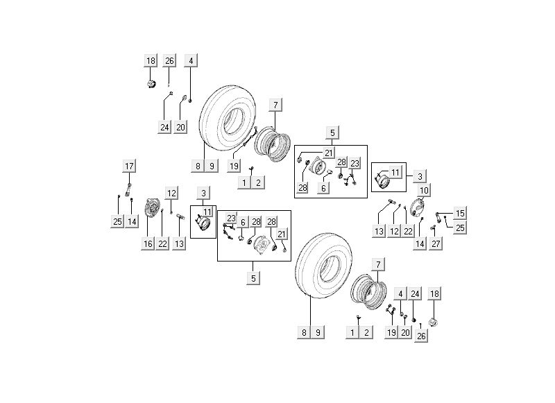 Voorwiel Kymco MXU 50