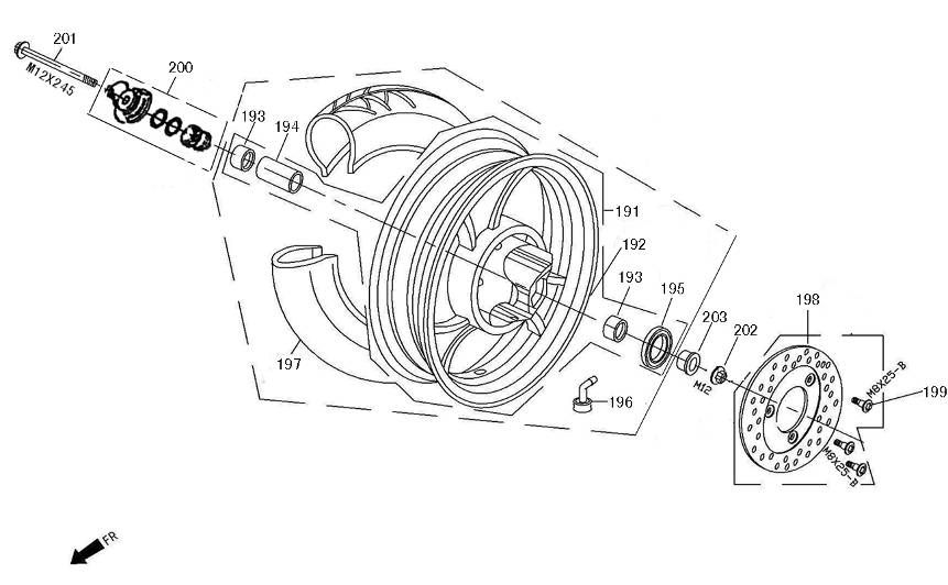 Voorwiel AGM Retro Extra zwart
