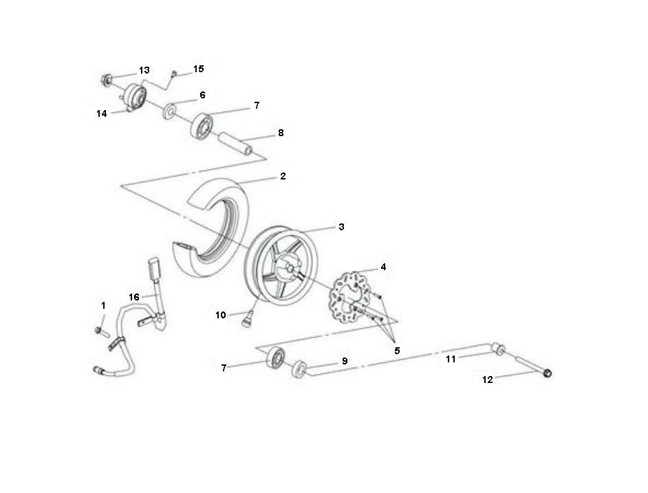 Voorwiel Sym Jet Sport-X 2-takt