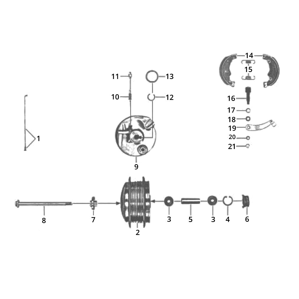 Voorwiel Zundapp GTS 50 517-39L0
