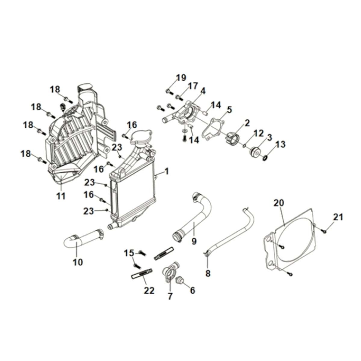 Water pump Sym Symphony ST 125I LC E5