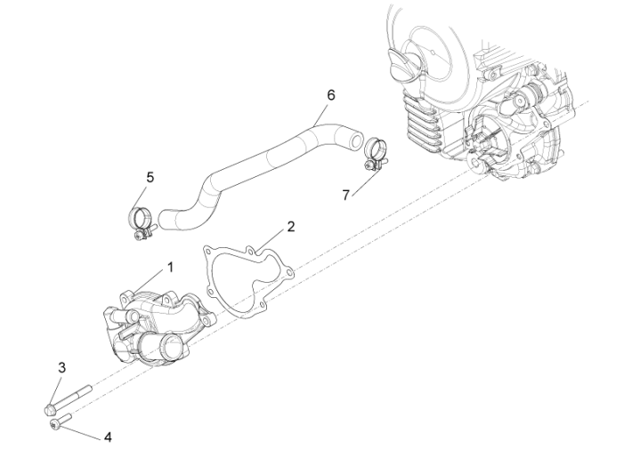 Waterpomp Piaggio Beverly 350 Sport Touring Euro 3 2013-2014