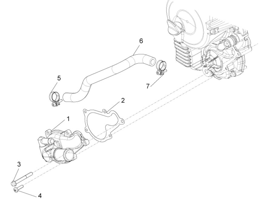 Waterpomp Piaggio MP3 350 Maxi Sport ABS Euro 4 2018-2020