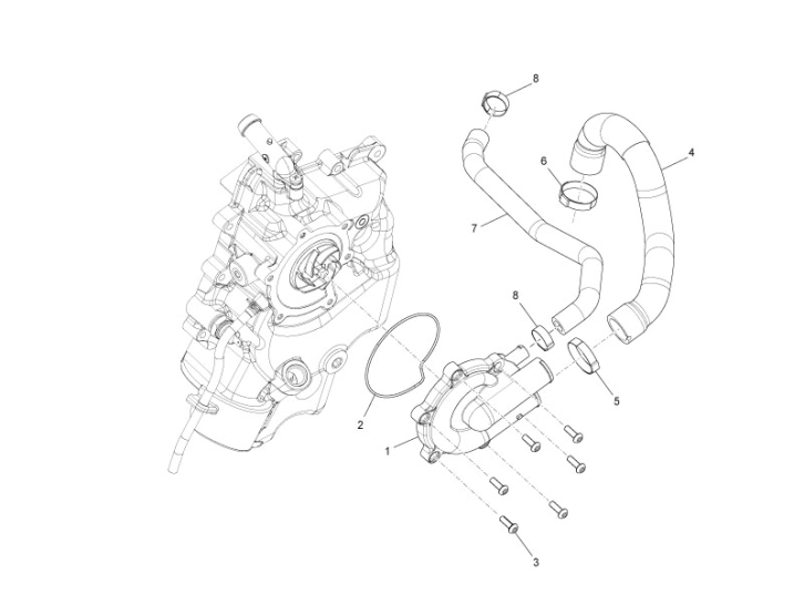 Waterpomp Piaggio MP3 500 LT Business 2014-2016