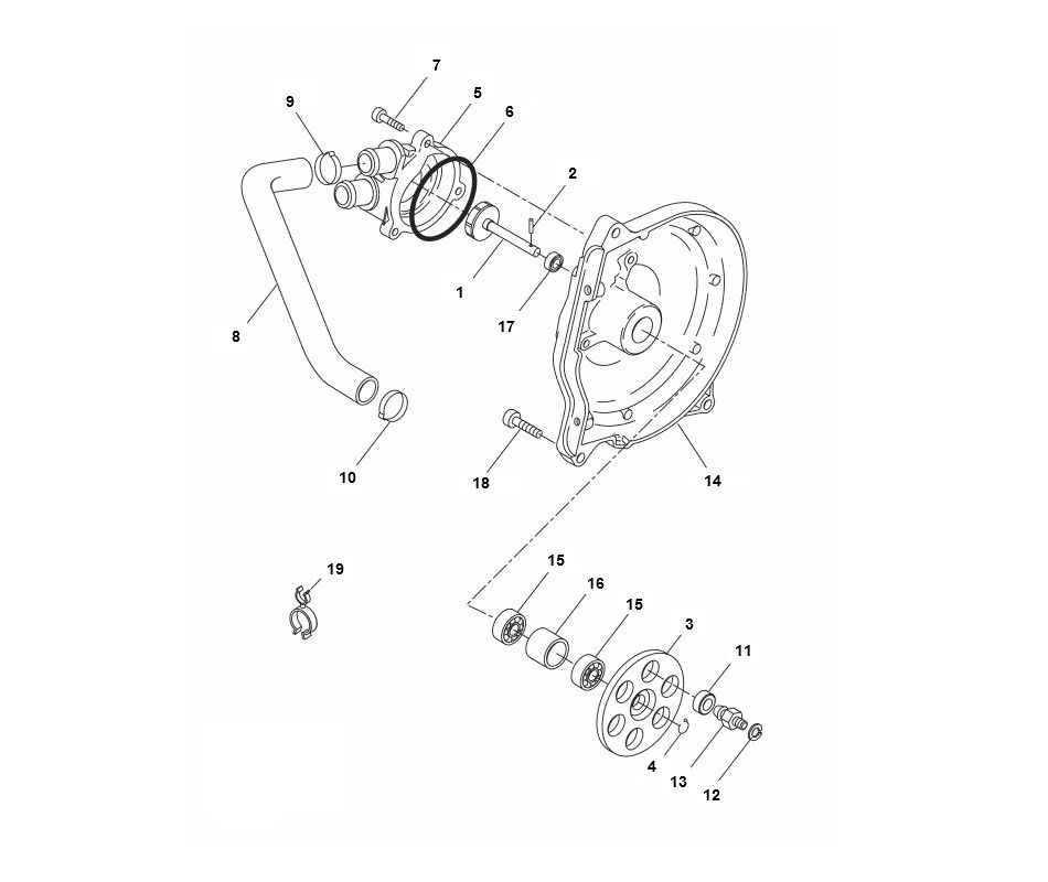 Waterpomp Yamaha Aerox 50 2-takt LC 2013