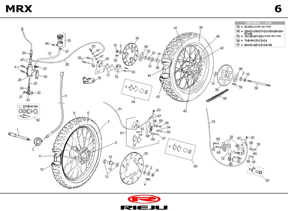 Wielen Rieju MRX castrol 2001 2-Takt