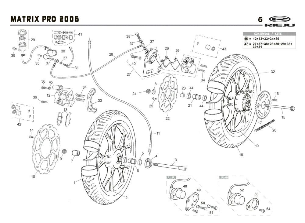 Wielen Rieju Rs2 pro groen 2009 2-takt