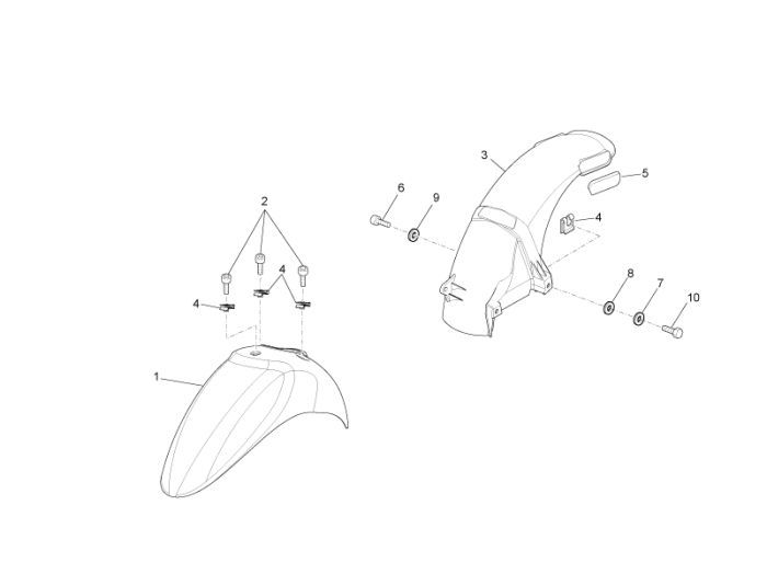 Voorspatbord Piaggio Liberty 4-takt zwart 98/a